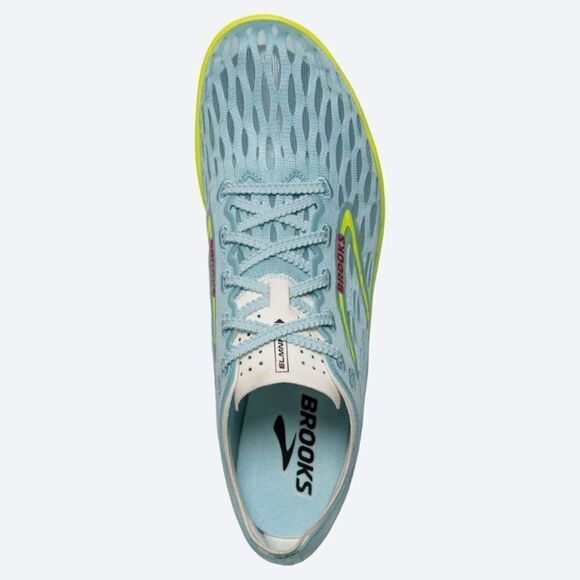 New Brooks Running ELMN8 7 Blue Glow cleat track running shoes unisex women 10.5 - Picture 3 of 12